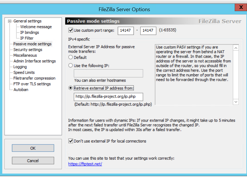 Can port using. FILEZILLA Интерфейс. Failed to connect to FTP UBERPSYX. For External use. Optional Binding.